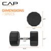 CAP Barbell 12-Sided Coated Dumbbell, 40 LB view 4