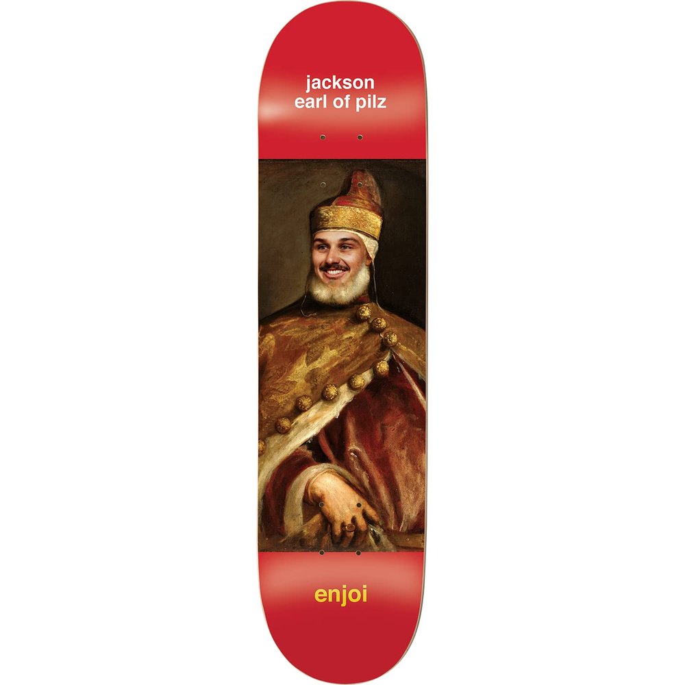 Enjoi Pilz Renaissance Deck-8.5 Red R7 - Assembled AS Complete Skateboard