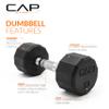CAP Barbell 12-Sided Coated Dumbbell, 10 LB view 3