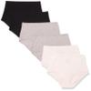 Amazon Essentials Women's Cotton High Waisted Underwear, Pack of 6, Black/Grey Heather/White, X-Small view 1