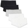 Amazon Essentials Women's Breathable Cotton Boyshort Underwear (Available in Plus Size), Pack of 5, Black/Grey Heather/White, Small view 1