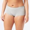 Amazon Essentials Women's Breathable Cotton Boyshort Underwear (Available in Plus Size), Pack of 5, Black/Grey Heather/White, Small view 2