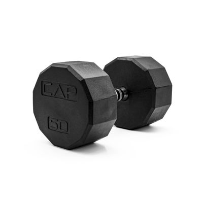 CAP Barbell 12-Sided Coated Dumbbell, 50 LB