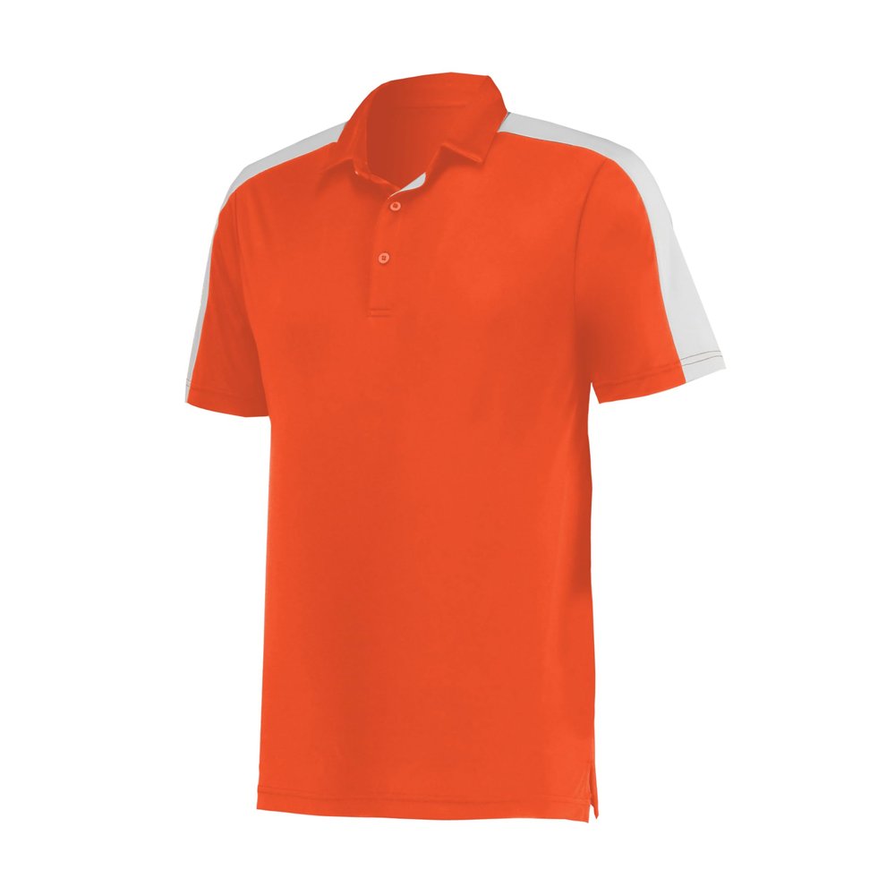Augusta Sportswear Bi-Color Vital Polo, Orange/White, 2XL