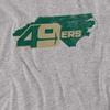 University of North Carolina at Charlotte Official State Shape Unisex Adult T-Shirt, Athletic Heather, 4X-Large view 2