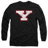 Youngstown State University Official Distressed Primary Unisex Adult Long-Sleeve T Shirt,Black, 3X-Large view 1