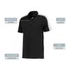 Augusta Sportswear Bi-Color Vital Polo, Black/White, 2XL view 4