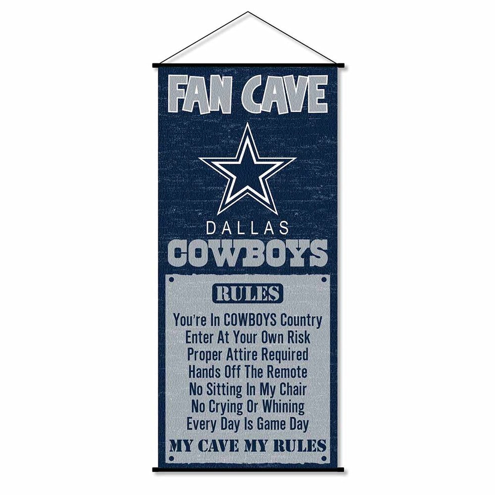 Dallas Man Cave Fan Banner Wall Door Scroll