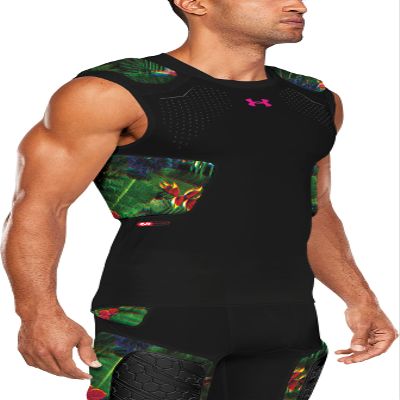 Gameday Armour Pro 5-Pad Top Novelty-Blk/Mojo Pink Floral,MD