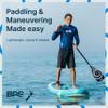 BPS 2-Piece SUP Stand-up Paddleboard Paddle (Fiberglass Shaft - Koru Black, 2-Piece SUP Paddle) view 3