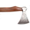 Hand Forged Viking Bearded Axe  1075 High Carbon Steel, Handmade Medieval Style Camping & Hunting Axe with Ash Wood Handle and Leather Sheath (Snake) view 4