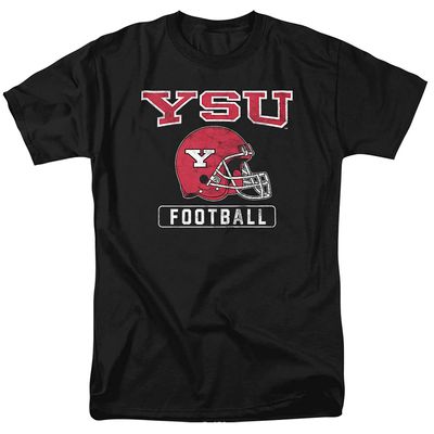 Youngstown State University Official Football Helmet Unisex Adult T-Shirt, Black, 4X-Large