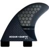 O&E - Ocean and Earth Q2 Control 2 Quad Rear Fins Dual Tab Small - Black Surfboard FIN view 1
