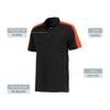 Augusta Sportswear Bi-Color Vital Polo, Black/Orange, 2XL view 4
