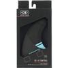 O&E - Ocean and Earth OE-2 Control Thruster Dual Tab Medium - Black/Blue Surfboard FIN view 2