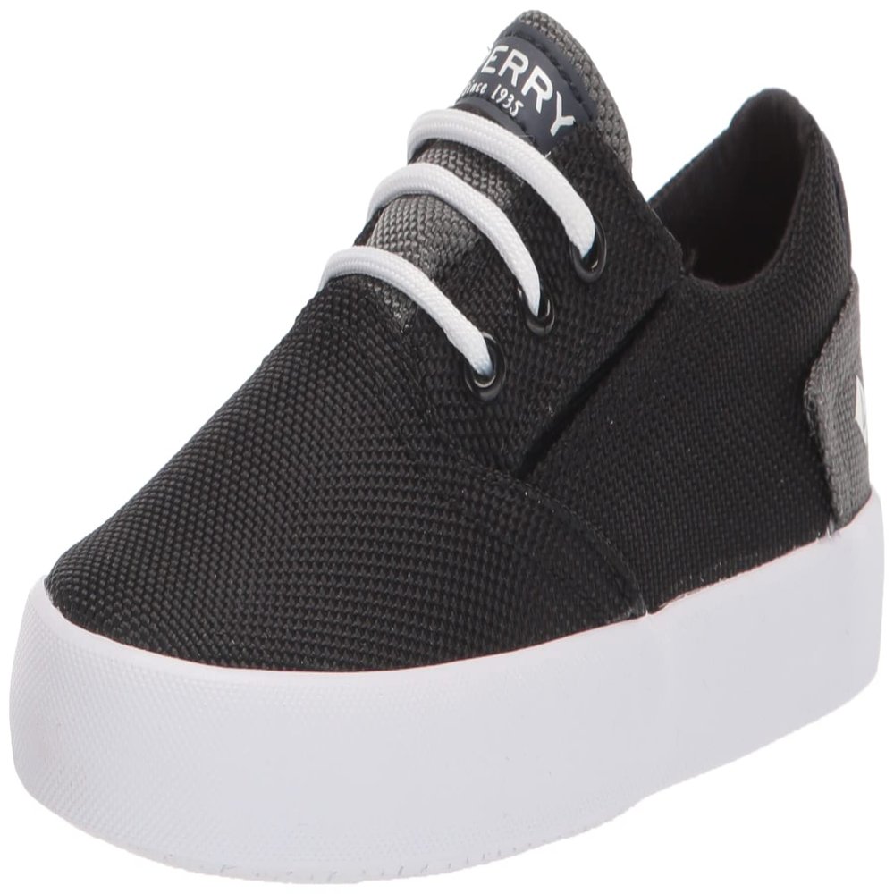 Sperry Unisex Kid's Bodie JR Washable Sneaker, Black, 6 Medium
