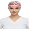 SOULMATE Women's Printed Scrub Cap, Gray Cats view 1