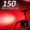 CECO-USA: 150 Lumen Super Bright USB Rechargeable Bike Tail Light - IP67 Waterproof, FL-1 Impact Resistant - Pro Grade Quality Bike Tail Light - Red Bicycle Back Light view 2