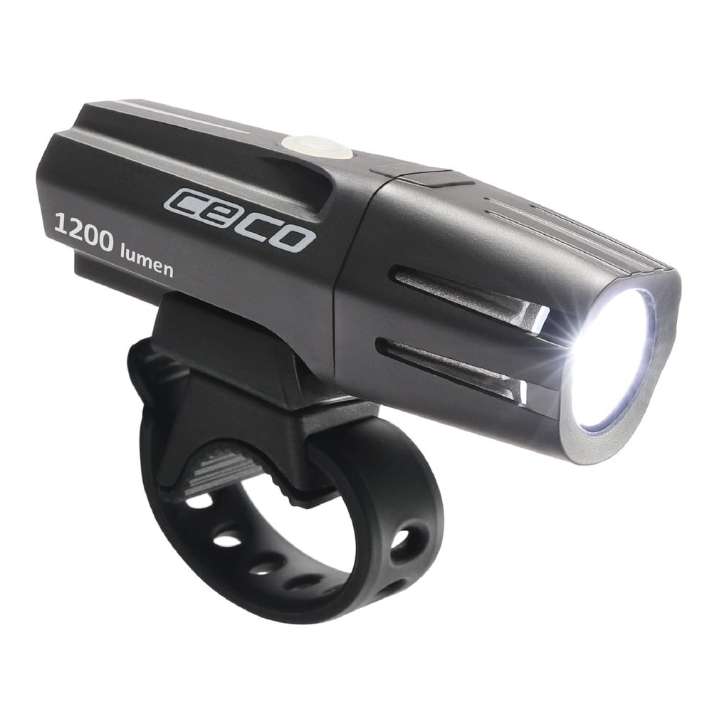 CECO-USA: 1,200 Lumen USB Rechargeable Bicycle Headlight FLEXIBLE MOUNT VERSION- Tough & Durable IP67 Waterproof & FL-1 Impact Resistant Super Bright Model F1200 For Commuter, Road, Mountain Bikes