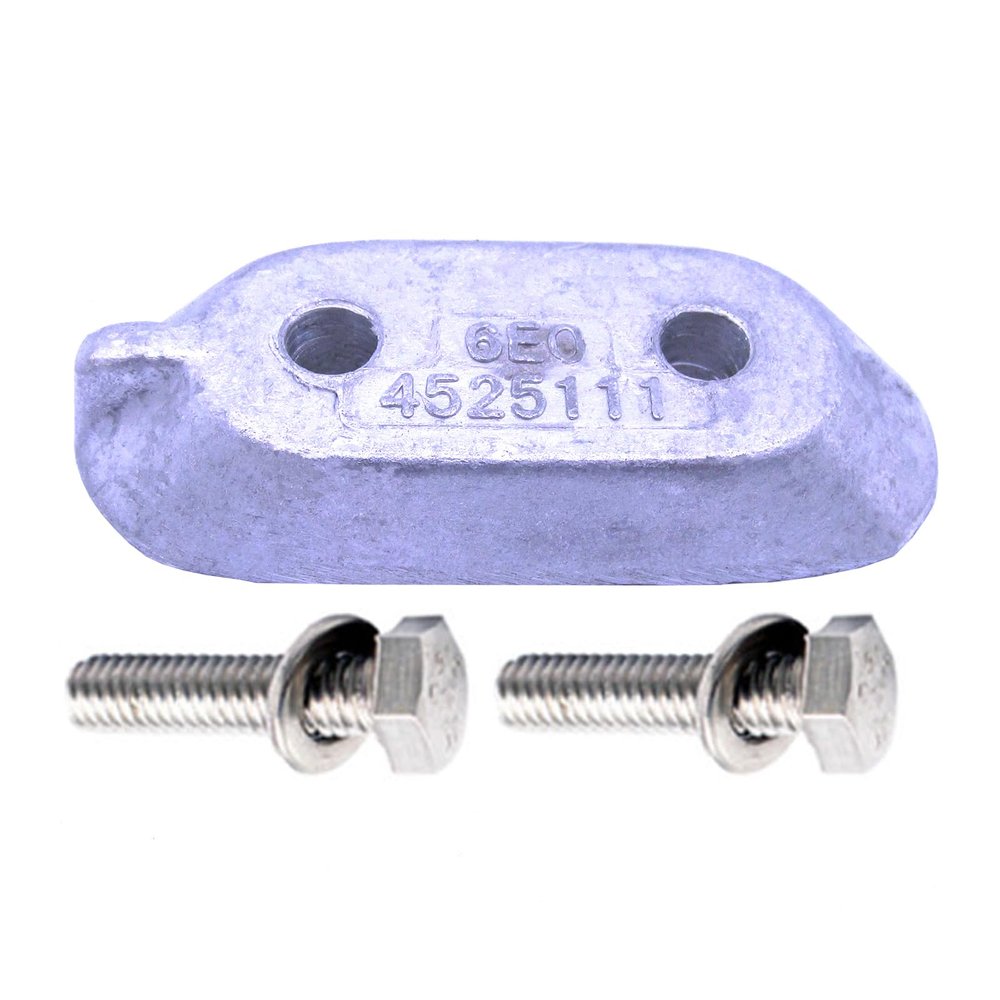 Boat Motor 65W-45251-00 6E0-45251-11 6E0-45251-12 Lower Unit Gearbox Anode for Yamaha 4HP 6HP 8HP 9.9HP 15HP Outboard Engine, Aluminum Alloy