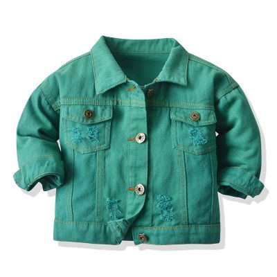 Morubut Toddler Baby Girls Boys Denim Jacket Fall Casual Coat Jeans Outerwear (Green, 4T)