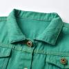 Morubut Toddler Baby Girls Boys Denim Jacket Fall Casual Coat Jeans Outerwear (Green, 4T) view 3