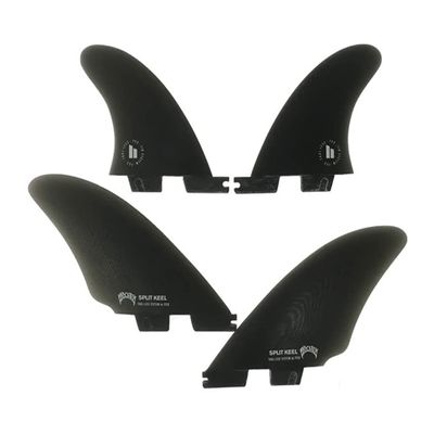 FCS 2 MB PG Split Keel Quad-Fin Set Smoke M Multicolor