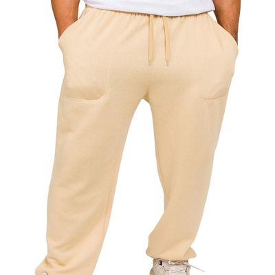 G-Style USA Men's Casual Lounge Fleece Sweatpants with Pockets FL78-GSTYLE - Beige - 3X-Large