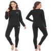 MEETWEE Womens Classic Base Layer, Black, Medium US view 2