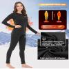 MEETWEE Womens Classic Base Layer, Black, Medium US view 3
