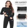 MEETWEE Womens Classic Base Layer, Black, Medium US view 4
