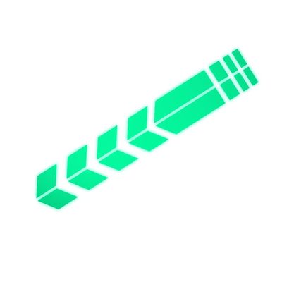 ihreesy Motorcycle Sticker,Waterproof Stripe Reflective Sticker Warning Reflective Tape Self-Adhesive Exterior Decor Reflective Sticker,Green