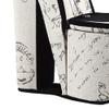 Benzara BM240359 High Heel Script Shoe Jewelry Box with 3 Hooks Beige & Black view 3