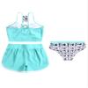 renvena Girls 3 Piece Tankini Sets Spaghetti Straps Camisole + Bikini Briefs + Shorts Bathing Suits Swimwear Green 14 view 2