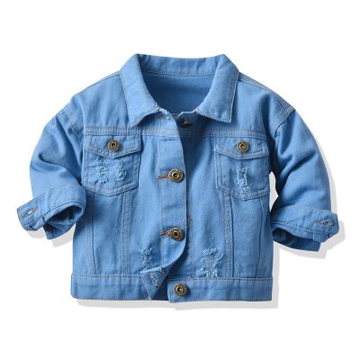 Morubut Toddler Baby Girls Boys Denim Jacket Fall Casual Coat Jeans Outerwear (Blue, 7 Years)