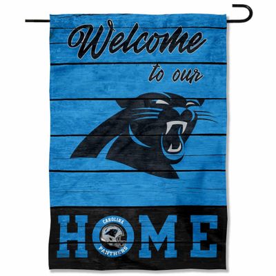 Carolina Panthers Welcome Home Decorative Garden Flag Double Sided Banner
