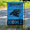 Carolina Panthers Welcome Home Decorative Garden Flag Double Sided Banner view 2