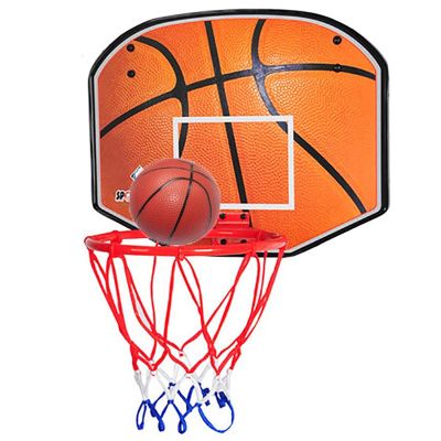 Basketball Rim Mini Basketball Hoop with Basketball, 31cm/12 Diameter Wall-Mounted Basketball Stand, Foldable to Save Space (Color : Style2)