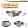 NANGOGEAR 3pcs Set Stainless Steel Camping Sierra Cup 310ml (21111) view 2