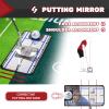 SAPLIZE Two-Speed Golf Practice Mat with Alignment Mirror, 20 in X 10 ft Training Aid Mat, Anti-Slip Backing Golf Putting Green for Indoor/Outdoor view 3