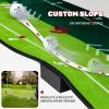 SAPLIZE Two-Speed Golf Practice Mat with Alignment Mirror, 20 in X 10 ft Training Aid Mat, Anti-Slip Backing Golf Putting Green for Indoor/Outdoor view 4