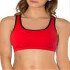 Fruit of the Loom Women's Built Up Tank Style Sports Bra, RED HOT W.BLK/Charcoal/Black, 34 view 2