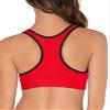 Fruit of the Loom Women's Built Up Tank Style Sports Bra, RED HOT W.BLK/Charcoal/Black, 34 view 3