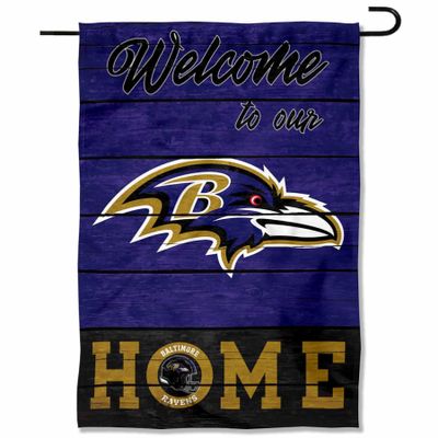 Baltimore Ravens Welcome Home Decorative Garden Flag Double Sided Banner