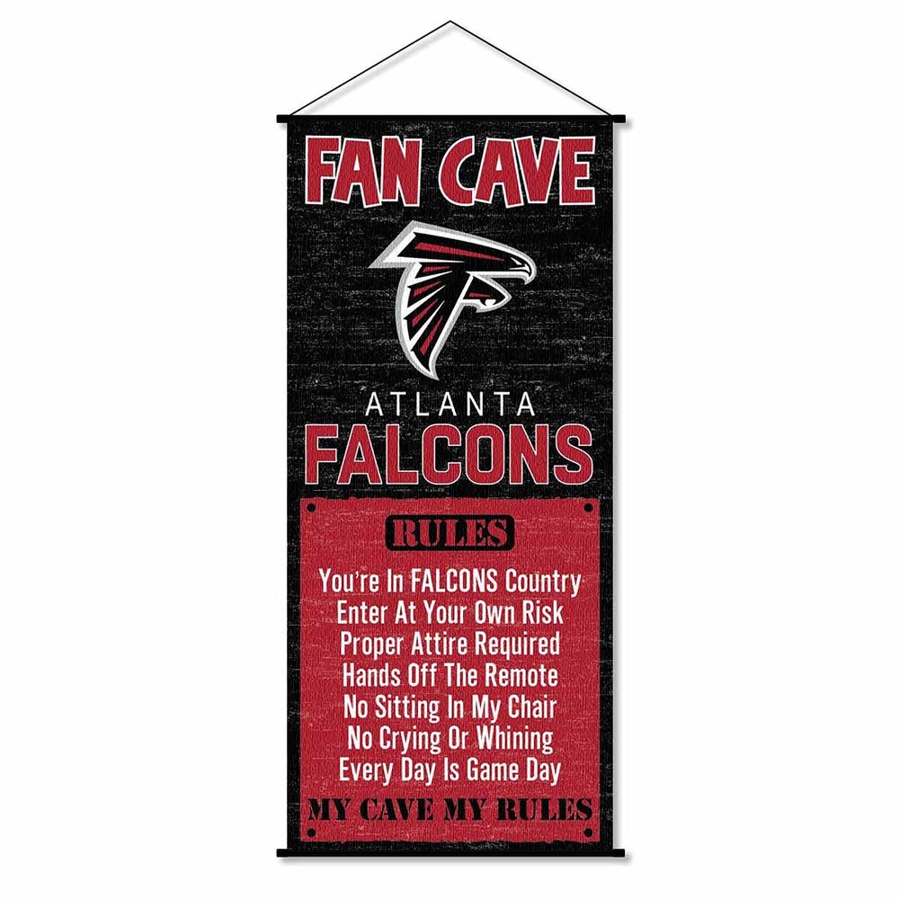 Atlanta Falcons Man Cave Fan Banner Wall Door Scroll