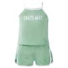 ACSUSS Infant Baby Girls Summer Outfits Sleeveless Letter Print Crop Tops with Casual Shorts Tennis Golf Clothes Green 2-3 Years view 1