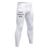 TopTie Custom Men's Compression Pants Personalized Zipper Pocket Baselayer Sports Tights Leggings-White-S view 1