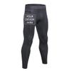 TopTie Custom Men's Compression Pants Personalized Zipper Pocket Baselayer Sports Tights Leggings-Grey-L view 1