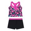 iiniim Kids Girls Raceback Tank Top High Waist Shorts Sport Outfit Bikini Swimsuit Bathing Suit Swimwear Rose Red 10 Years view 3