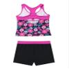 iiniim Kids Girls Raceback Tank Top High Waist Shorts Sport Outfit Bikini Swimsuit Bathing Suit Swimwear Rose Red 10 Years view 4